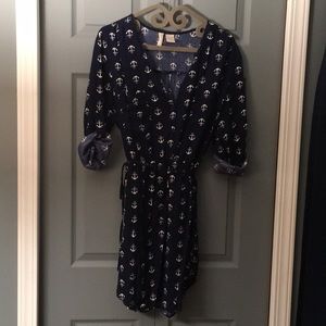 1X navy blue anchor dress/tunic